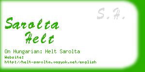 sarolta helt business card